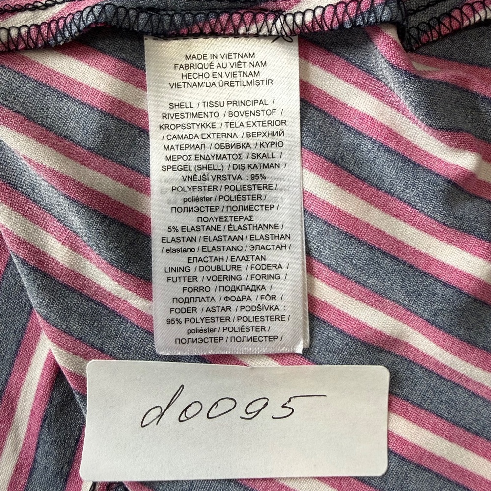 Lauren Ralph Lauren Women’s Multicolored Stripe Flare Short Sleeve Dress Size 16 - Picture 13 of 13